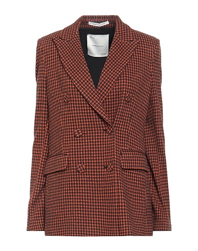 EMMA & GAIA Blazer Rust 51% Polyester, 45% Cotton, 3% Polyamide, 1% Elastane