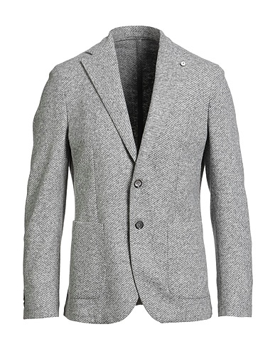 BRANDO Blazer Grigio 37% Cotone, 26% Acrilico, 25% Poliestere, 12% Lana Vergine
