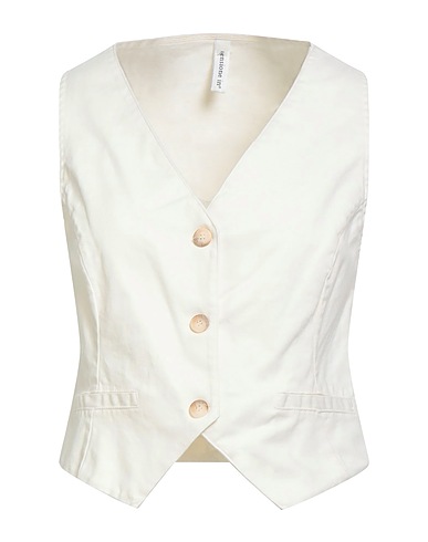TENSIONE IN Gilet Panna 97% Cotone, 3% Elastan