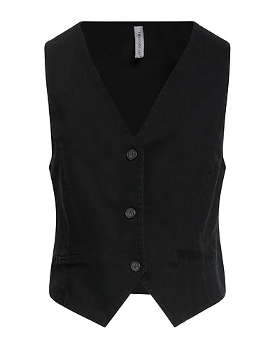 TENSIONE IN Gilet Nero 97% Cotone, 3% Elastan