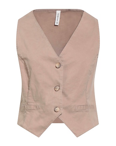 TENSIONE IN Vest Camel 97% Cotton, 3% Elastane