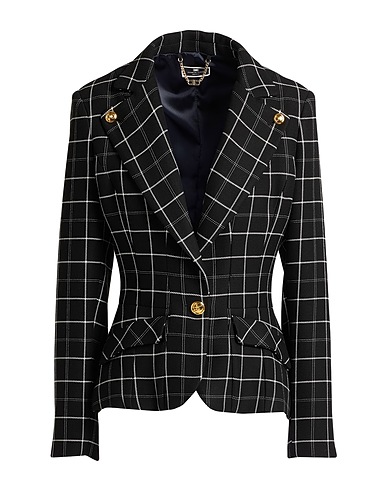 ELISABETTA FRANCHI Blazer Black 72% Viscose, 20% Wool, 8% Polyamide