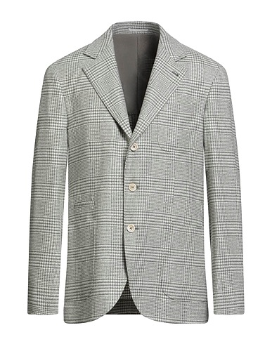 BRUNELLO CUCINELLI Blazer Sage green 64% Wool, 33% Silk, 2% Cashmere, 1% Elastane