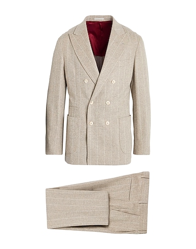 BRUNELLO CUCINELLI Suits Light grey 95% Wool, 5% Cashmere
