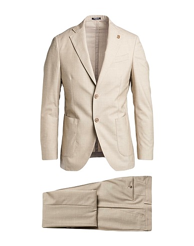 BRERAS Milano スーツ サンド バージンウール 70% / シルク 20% / リネン 10%