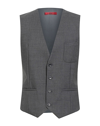 HUGO Waistcoat Grey 98% Virgin Wool, 2% Elastane, Viscose, Acetate