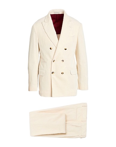 BRUNELLO CUCINELLI Suits Ivory 100% Cotton