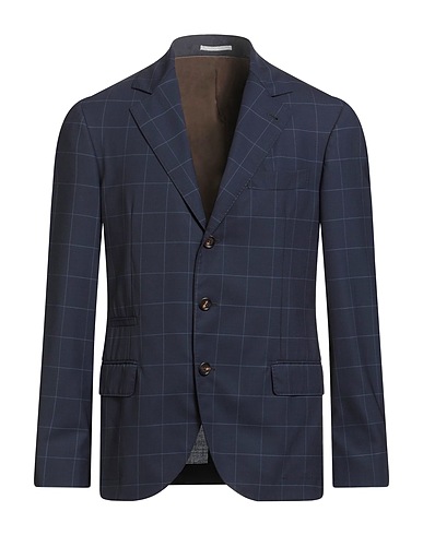 BRUNELLO CUCINELLI Veste Bleu marine 100% Laine vierge