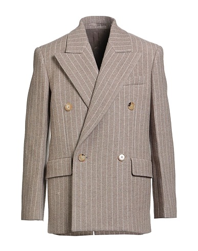 BURBERRY Coat Grey 88% Wool, 12% Polyamide, Buffalo Horn