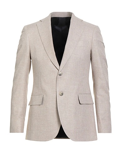 TOMBOLINI Blazer Beige 64% Cotton, 25% Polyester, 10% Linen, 1% Elastane