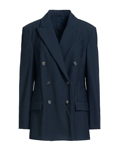 BRUNELLO CUCINELLI Blazer Midnight blue 75% Virgin Wool, 23% Polyamide, 2% Elastane
