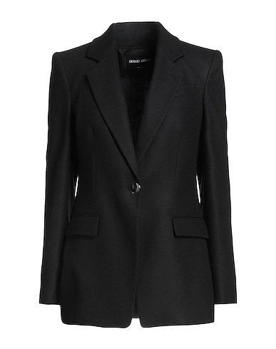 GIORGIO ARMANI Blazer Black 90% Virgin Wool, 8% Cashmere, 2% Elastane