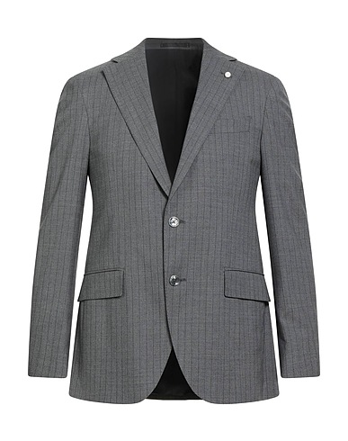 LUIGI BIANCHI Mantova Blazer Grey 99% Wool, 1% Elastane