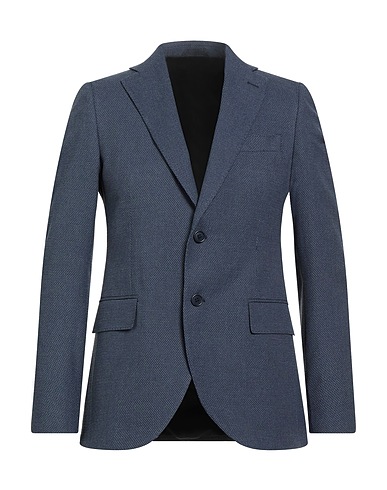 TOMBOLINI Blazer Navy blue 80% Cotton, 20% Linen