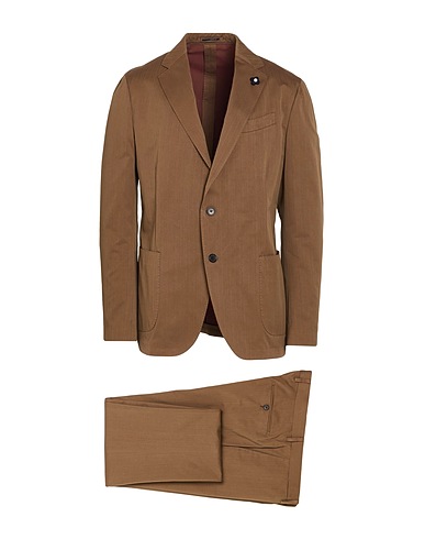 LARDINI Anzüge Khaki 90% Baumwolle, 10% Seide
