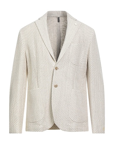 LUIGI BIANCHI Mantova Blazer Ivory 53% Cotton, 47% Linen