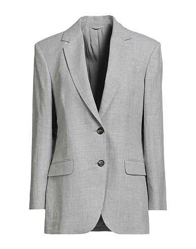 BRUNELLO CUCINELLI Blazer GRIGIO CHIARO 60% Linen, 40% Wool, Brass