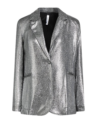 TENSIONE IN Jackett Silber 91% Nylon, 5% Elastan, 4% Metallfaser