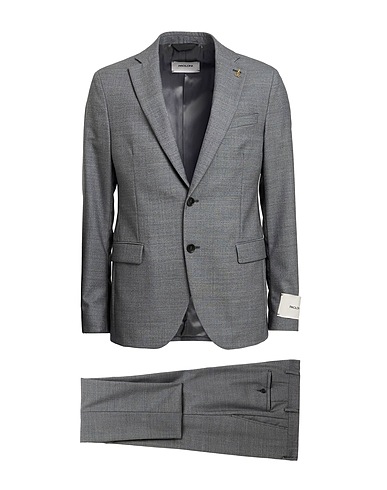 PAOLONI Suits Grey 100% Virgin Wool
