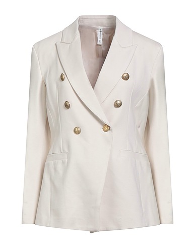 TENSIONE IN Blazer Cream 65% Rayon, 30% Polyamide, 5% Elastic fibres