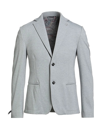 GREY DANIELE ALESSANDRINI Blazer Light grey 77% Polyester, 18% Viscose, 5% Elastane