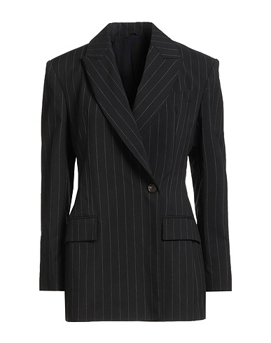 BRUNELLO CUCINELLI Blazer Black 60% Virgin Wool, 40% Cotton, Brass