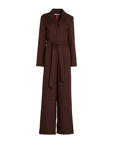 EMMA & GAIA Jumpsuits and Dungarees Brown 64% Polyester, 34% Viscose, 2% Elastane