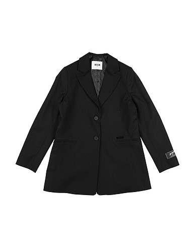 MSGM Coat KIDS Black 100% Cotton