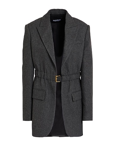 DONDUP Blazer Charcoal 34% Polyester, 33% Viscose, 32% Wool, 1% Elastane