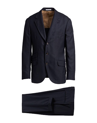 BRUNELLO CUCINELLI Suits Midnight blue 92% Cashmere, 8% Silk