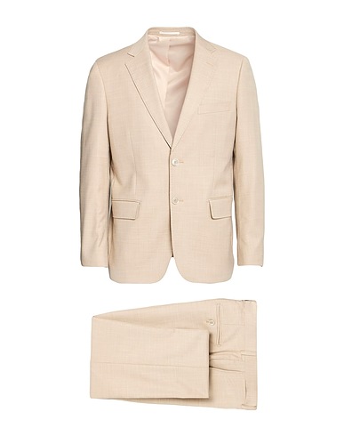 HERMAN & SONS Suits Beige 82% Polyester, 17% Viscose, 1% Elastane