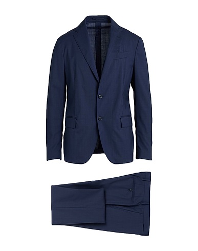 LARDINI Suits Navy blue 98% Wool, 2% Elastane