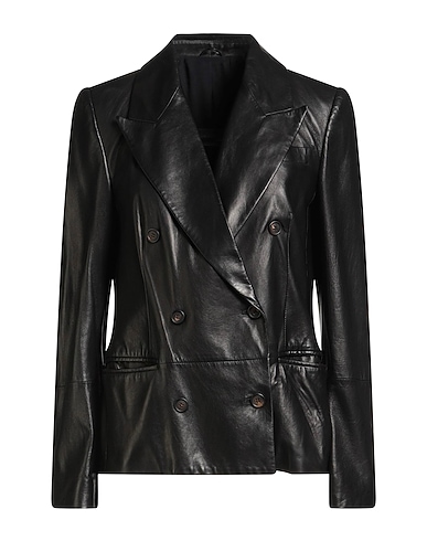 BRUNELLO CUCINELLI Blazer Black 100% Leather, Ecobrass