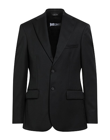 JUST CAVALLI Blazer Black 54% Polyester, 44% Wool, 2% Elastane