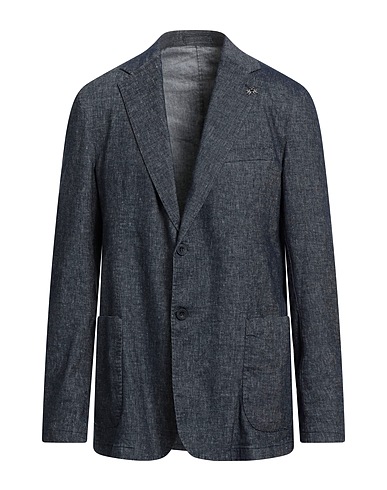 LA MARTINA Blazer Blue 53% Cotton, 45% Linen, 2% Elastane