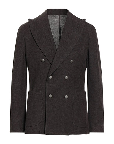 BARBA Napoli Blazer Dark brown 50% Wool, 50% Cotton