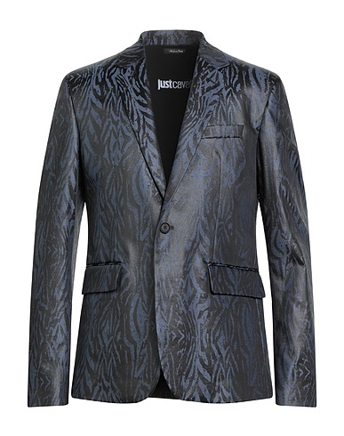 JUST CAVALLI Blazer Slate blue 56% Polyester, 39% Polyamide, 5% Elastane