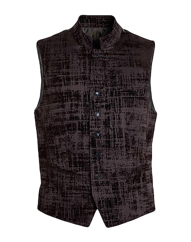 JOHN VARVATOS Suit vest TESTA DI MORO 95% Cotton, 5% Elastane