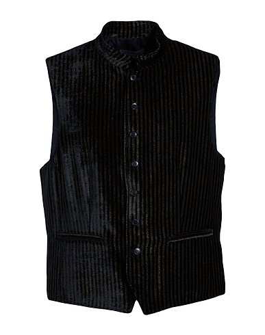JOHN VARVATOS Классический жилет Чёрный 80% Вискоза, 20% Шелк