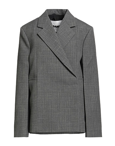 JIL SANDER Blazer Grey 91% Virgin Wool, 4% Paper, 4% Viscose, 1% Polyamide