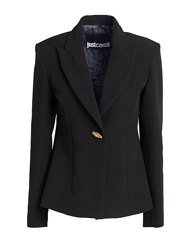 JUST CAVALLI Blazer Black 95% Polyester, 5% Elastane