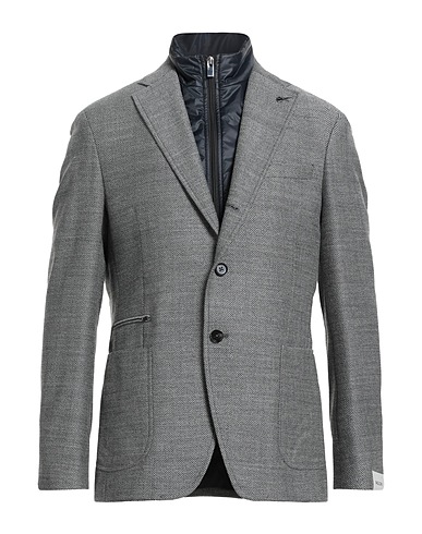 PAOLONI Jacket Grey 99% Virgin Wool, 1% Elastane