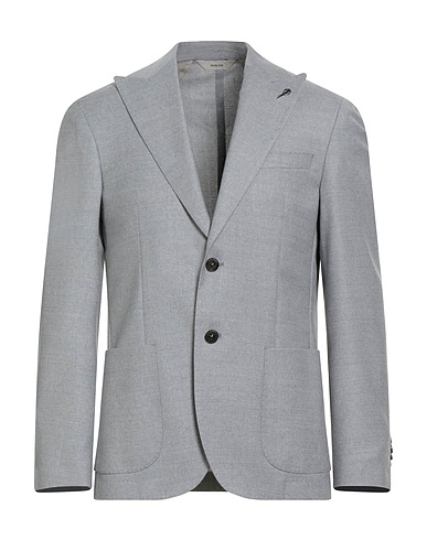 PAOLONI Blazer Grigio chiaro 99% Lana Vergine, 1% Elastan