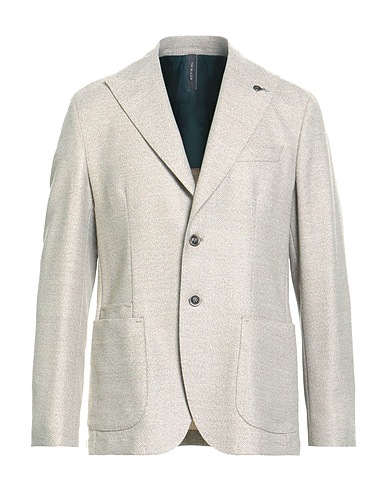 PAOLONI Blazer Light grey 99% Virgin Wool, 1% Elastane