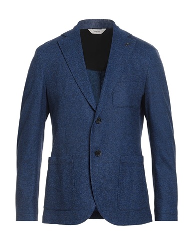 PAOLONI Blazer Navy 65% Cotton, 24% Virgin Wool, 9% Polyamide, 2% Cashmere