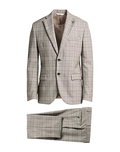 PAOLONI Suits Black 100% Virgin Wool
