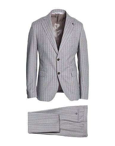 PAOLONI Suits Grey 100% Virgin Wool
