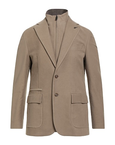 PAOLONI Blazer Khaki 98% Cotton, 2% Elastane
