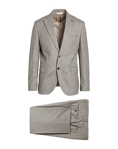 PAOLONI Suits Grey 98% Virgin Wool, 2% Elastane