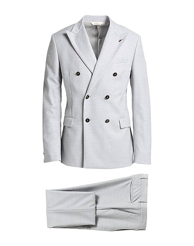 PAOLONI Suits Light grey 99% Wool, 1% Elastane